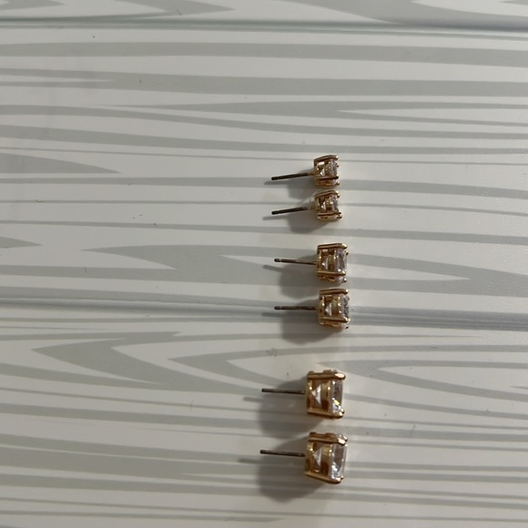 Charming Charlie Clear RSVP Studs Set of 3 - Picture 3 of 5